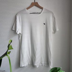 Abercrombie & Fitch Men's Essential Crew Neck Short Sleeve Tee White, Medium
